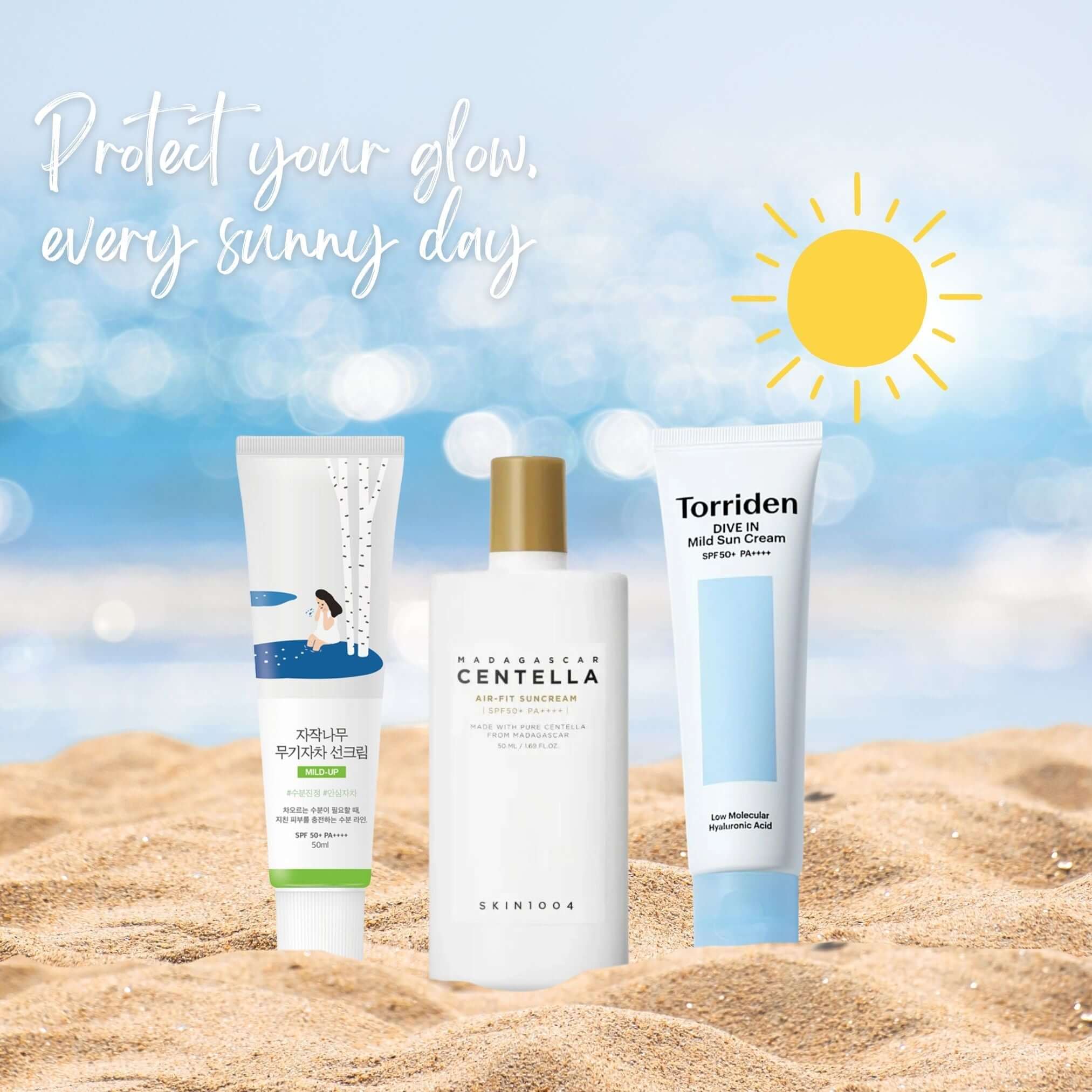 korean suncreen no white cast at vgle studios, vgle skincare