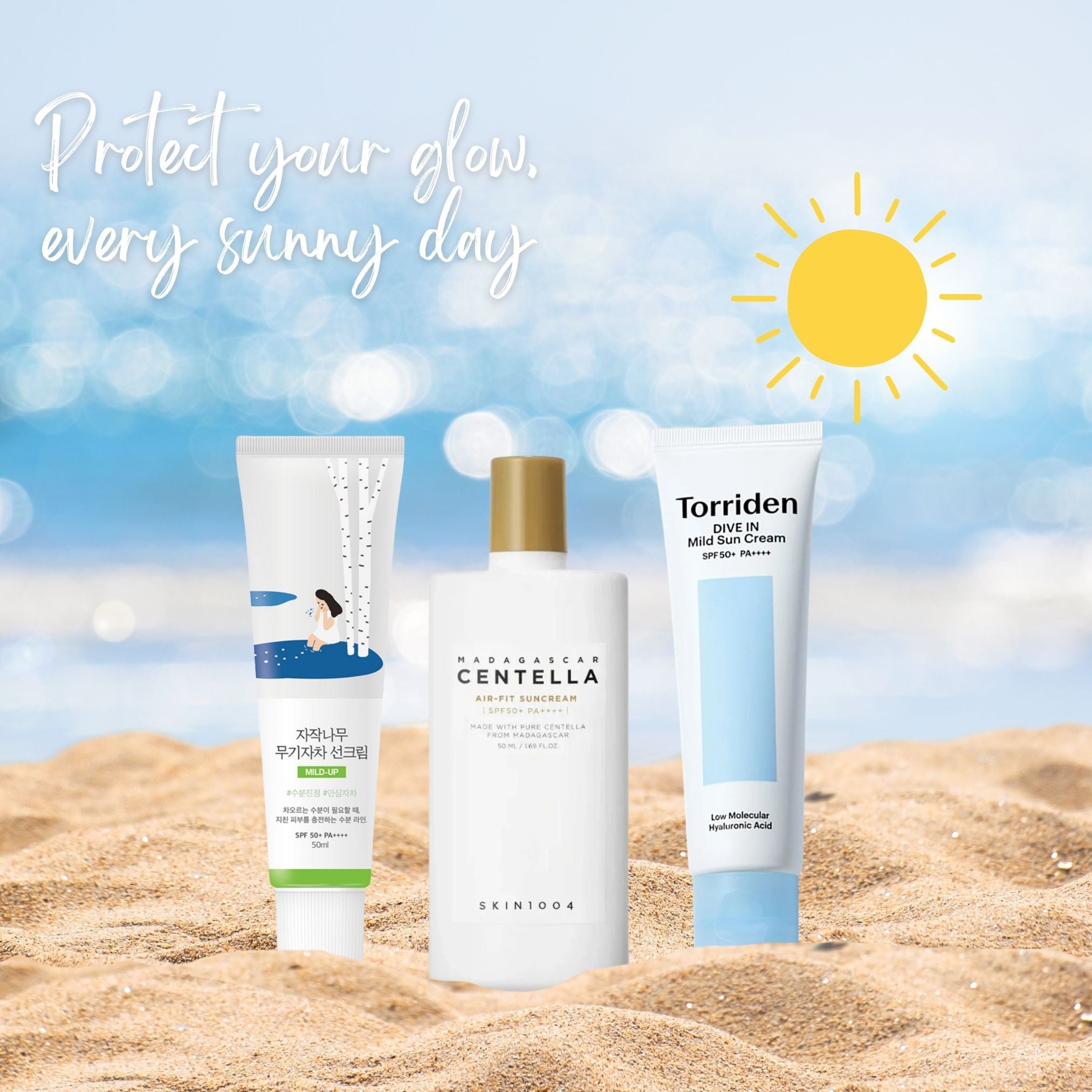 korean suncreen no white cast at vgle studios, vgle skincare