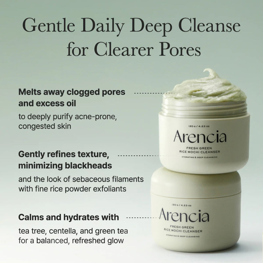 Arencia Fresh Green Rice Mochi Cleanser | VGLE Beauty Canada