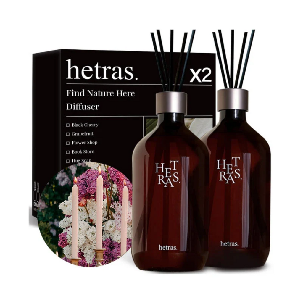 hetras Premium Diffuser 500ml x 2 - Romantic Lavender