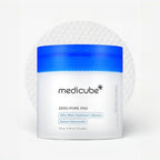 medicube Zero Pore Pad 2.0 packaging showcasing double-sided toner pads for refined pores and smoother skin texture.