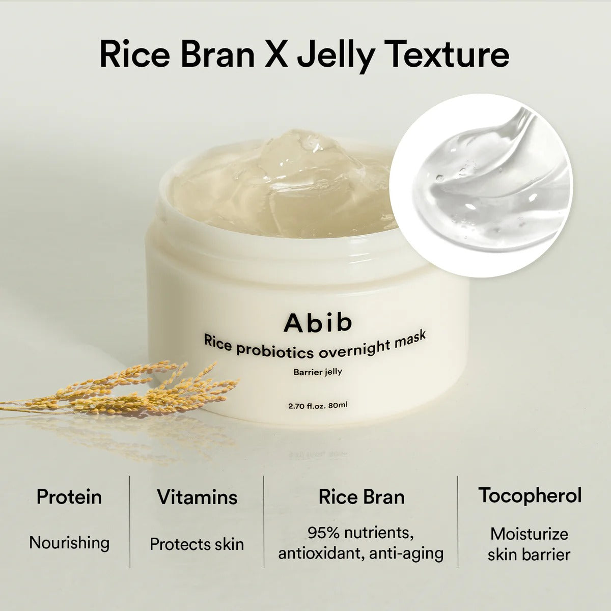 Abib Rice Probiotics Overnight Mask - Barrier Jelly 80ml