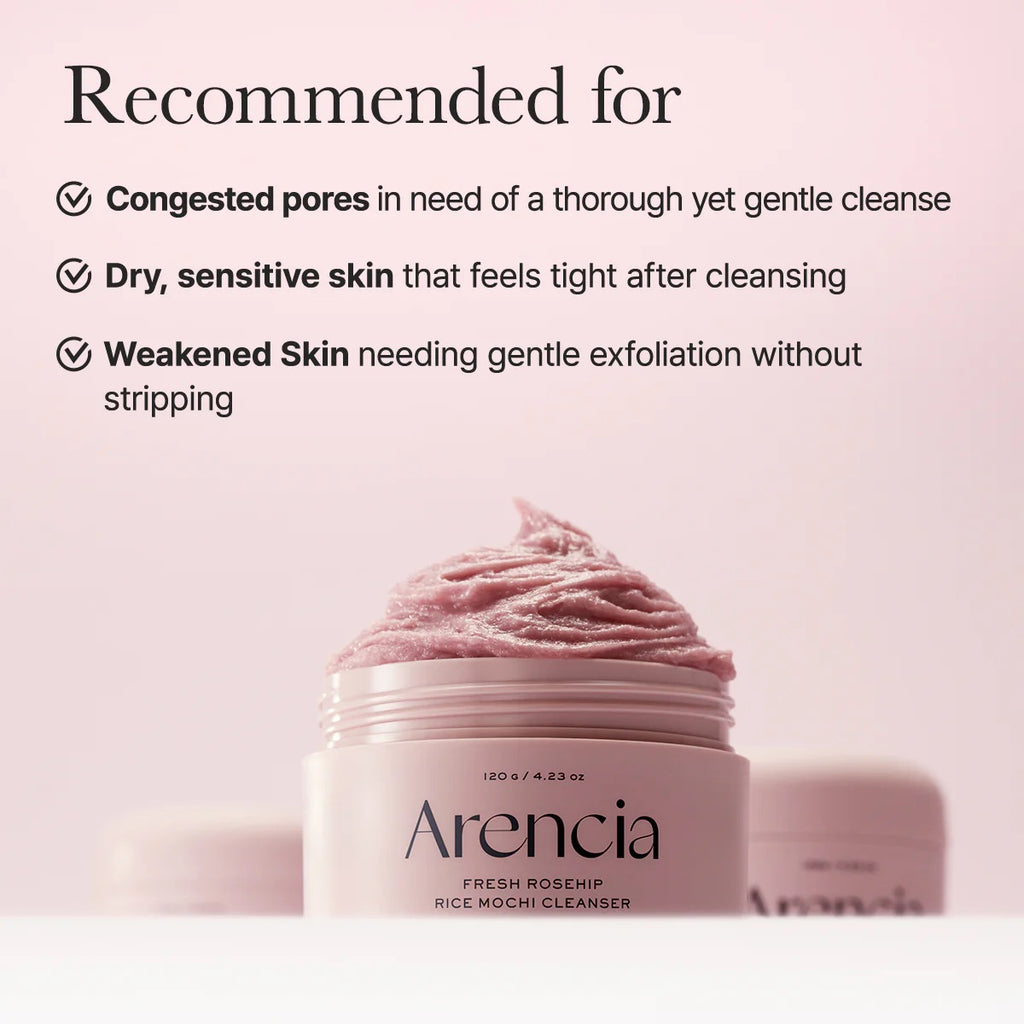 Arencia Fresh Rosehip Rice Mochi Cleanser Arencia