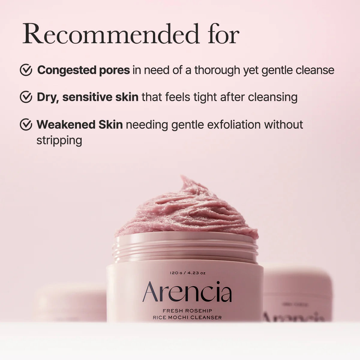 Arencia Fresh Rosehip Rice Mochi Cleanser Arencia