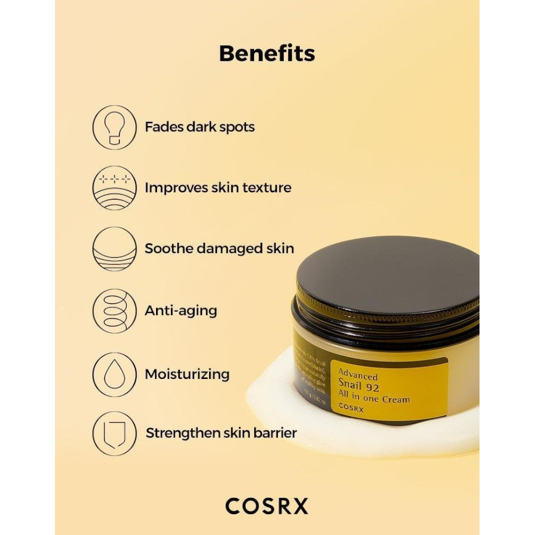COSRX Advanced Snail 92 All In One Cream | VGLE Beauty