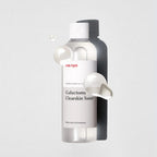 ma:nyo Galactomy Clearskin Toner 210ml bottle with exfoliating bubbles, hydrating toner for refined skin texture.