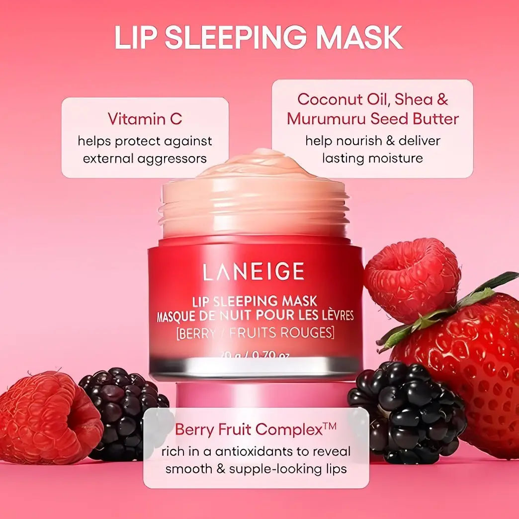 LANEIGE - Lip Sleeping Mask EX - Berry 20g – Sleeping Mask | Korean Skincare Canada - VGLE Beauty