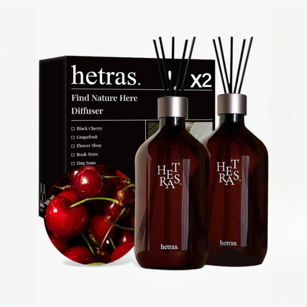 hetras Premium Diffuser Black Cherry 500ml x 2 | VGLE Beauty Canada
