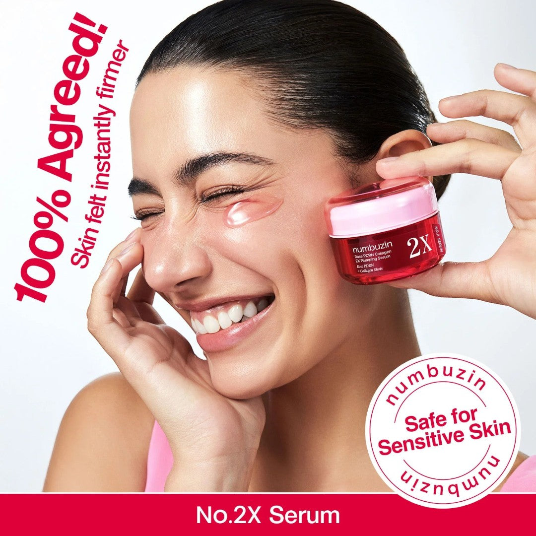 Numbuzin No.2 Rose PDRN Collagen 2X Plumping Serum 30ml