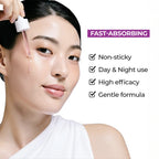 JUMISO Niacinamide 20 Serum - Dark Spot Correcting applied on skin with features like fast-absorbing and non-sticky texture.
