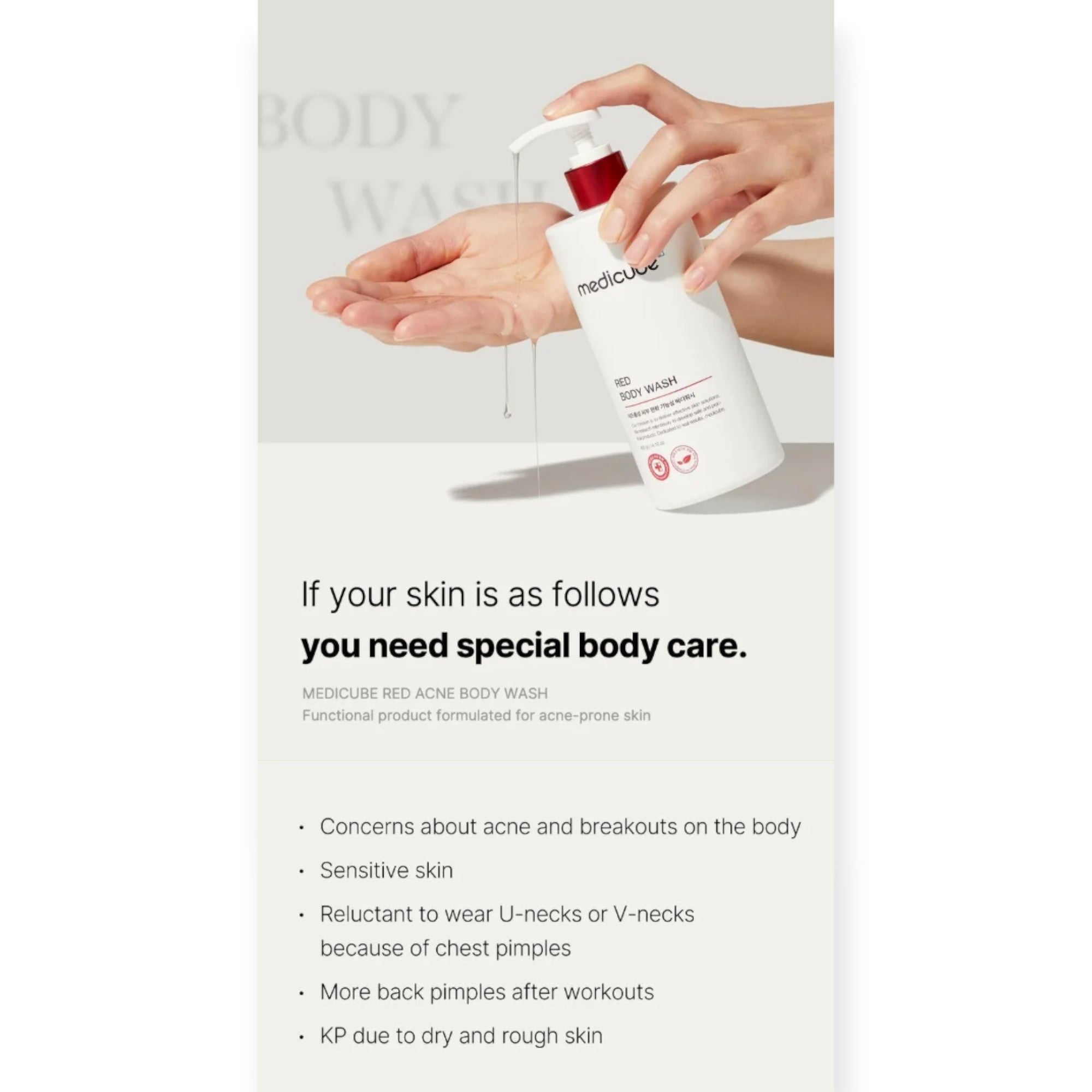 medicube Red Acne Body Wash 2.0 400g medicube