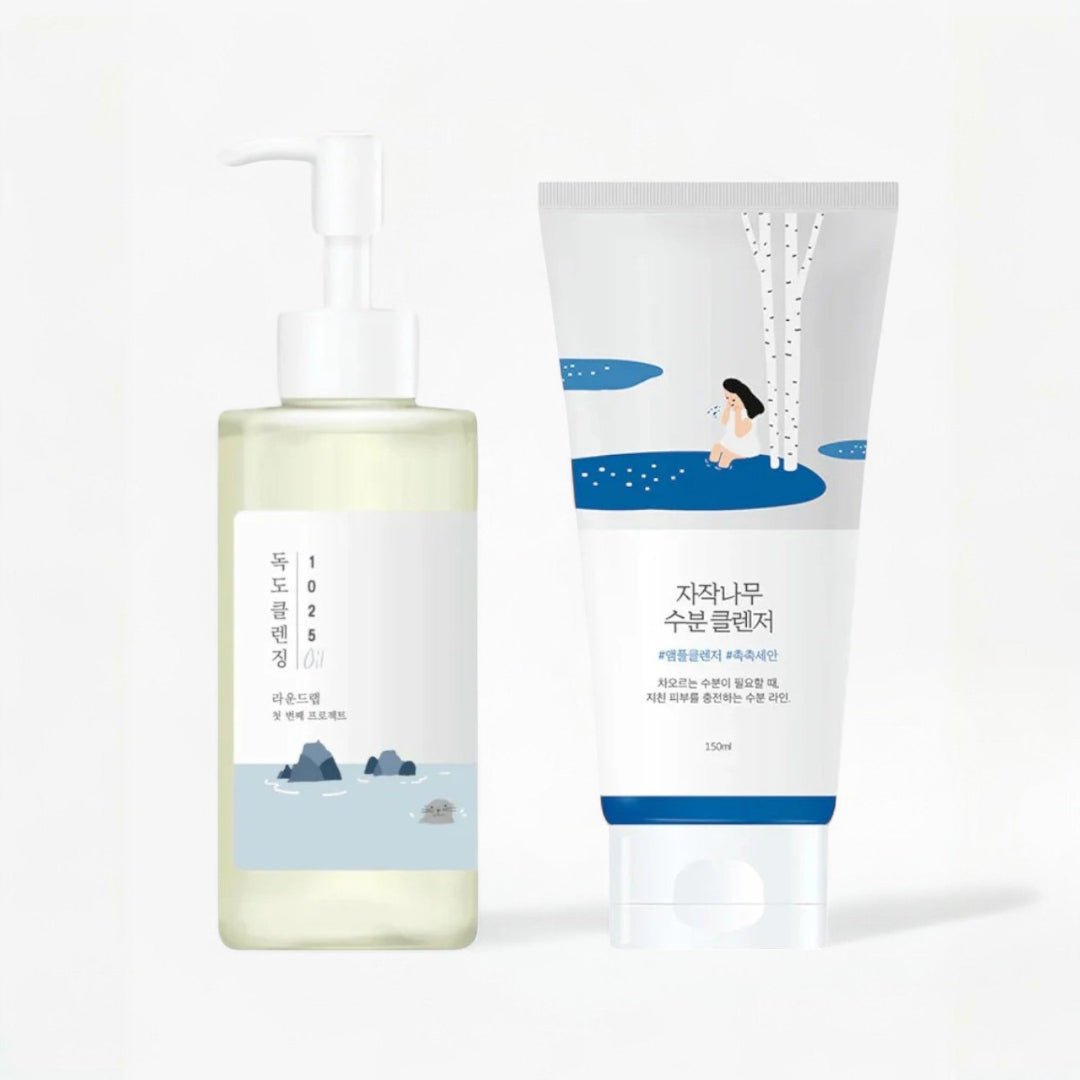 Double Cleanse Set - Round Lab & Birch Tree – Bundles | Korean Skincare Canada - VGLE Beauty