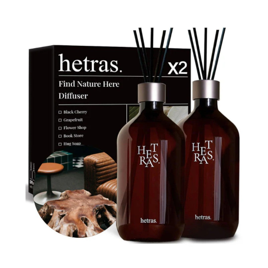 hetras Premium Diffuser Hotel Wood 500ml x 2 | VGLE Beauty Canada