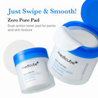 medicube Zero Pore Pad 2.0 dual-action toner pads for refined pores and smooth skin texture