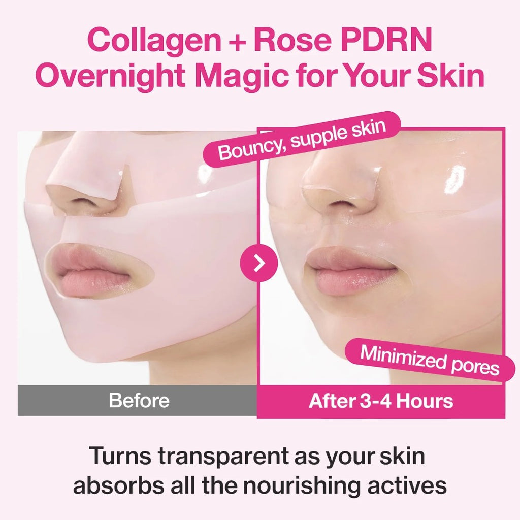 numbuzin No.2 Rose PDRN Overnight Collagen Mask 4pcs | VGLE Beauty Canada