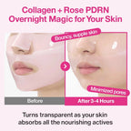 numbuzin No.2 Rose PDRN Overnight Collagen Mask 4pcs | VGLE Beauty Canada