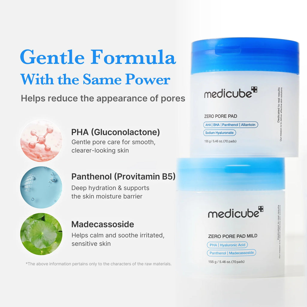 medicube Zero Pore Madecassoside Pads (Mild) medicube
