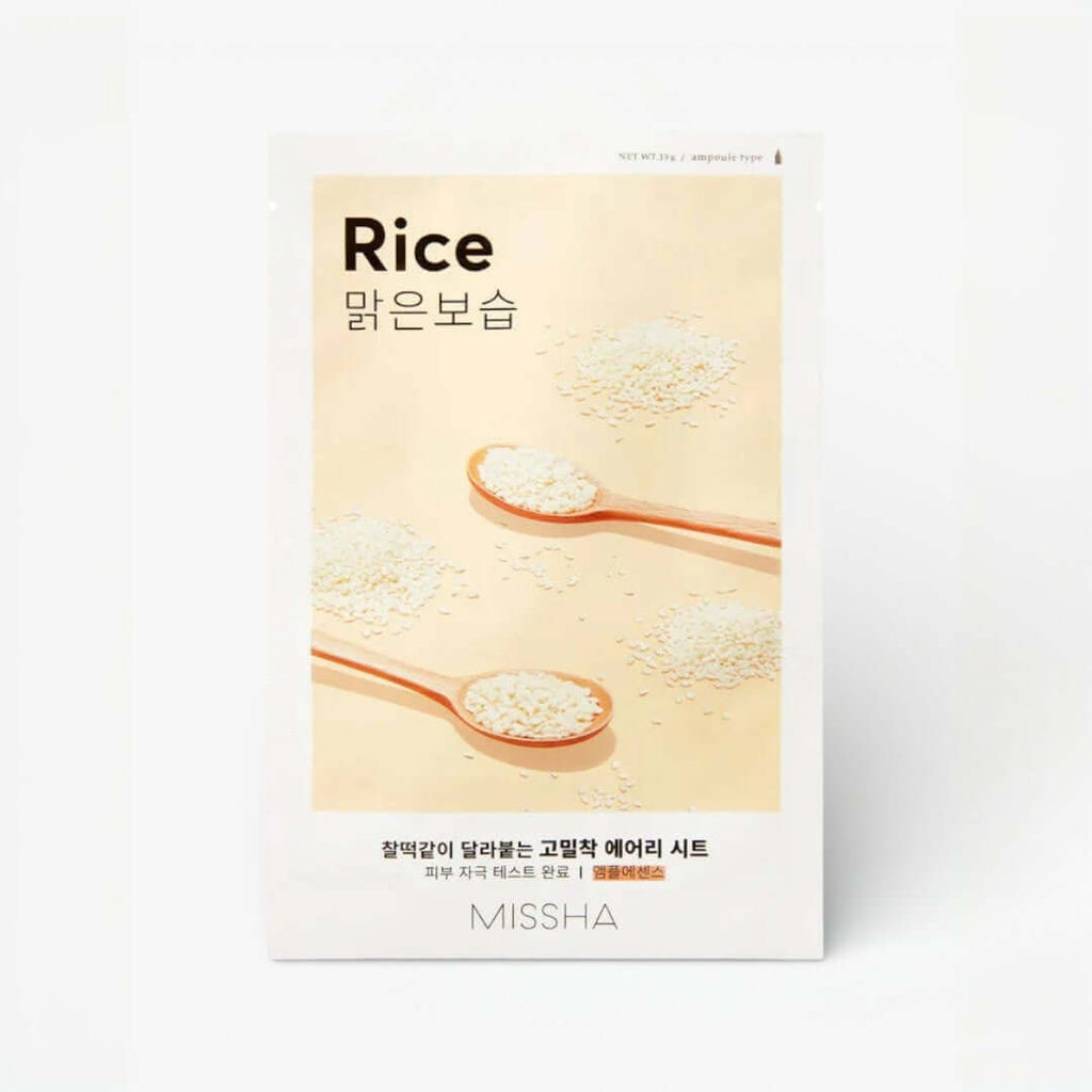 MISSHA Airy Fit Sheet Mask Rice | VGLE Beauty Canada