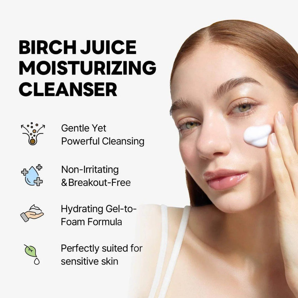 ROUND LAB Birch Juice Moisturizing Cleanser 150ml (Water Gel) – Skin Care | Korean Skincare Canada - VGLE Beauty