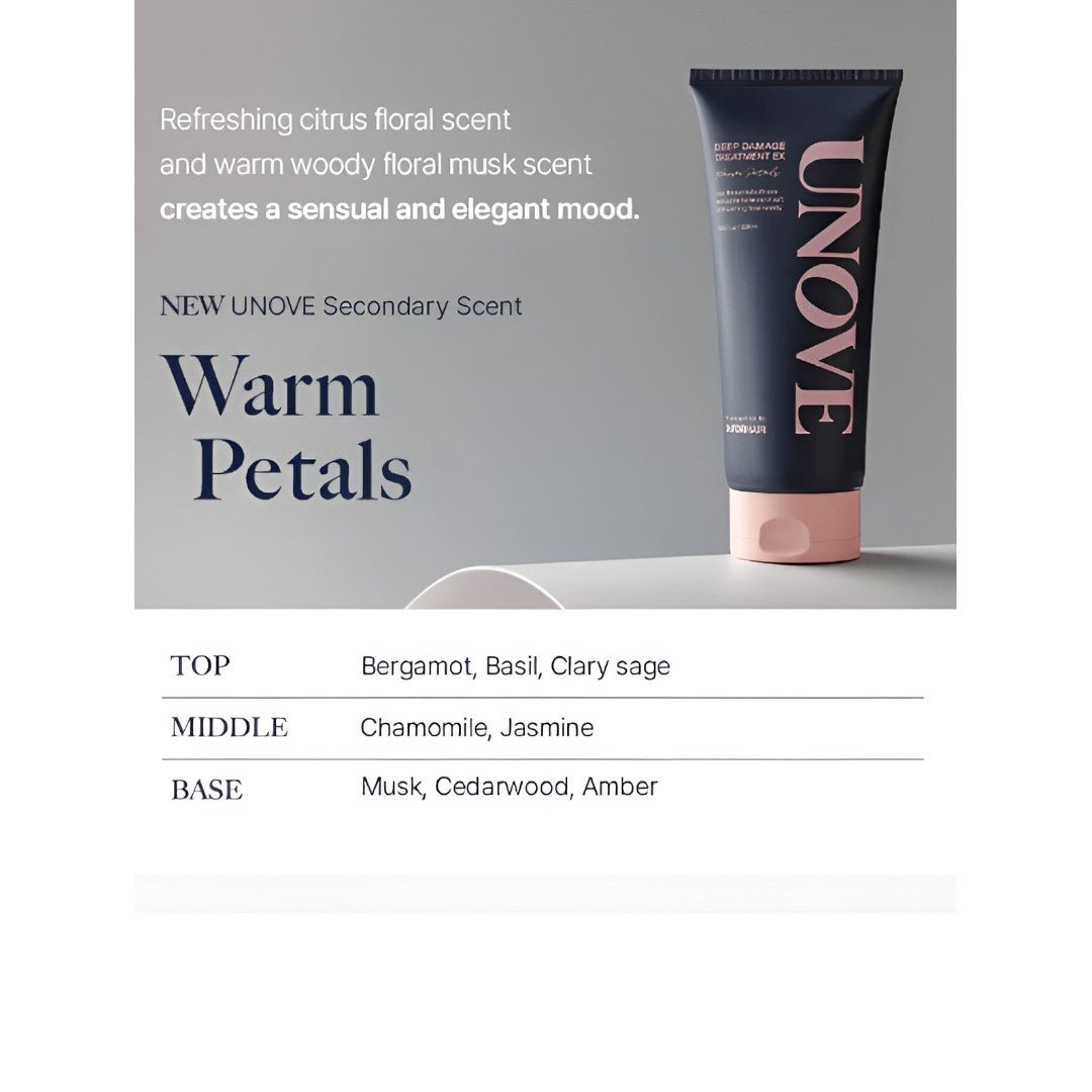 Unove Deep Damage Treatment EX 207ml - Warm Petals – Conditioner | Korean Skincare Canada - VGLE Beauty